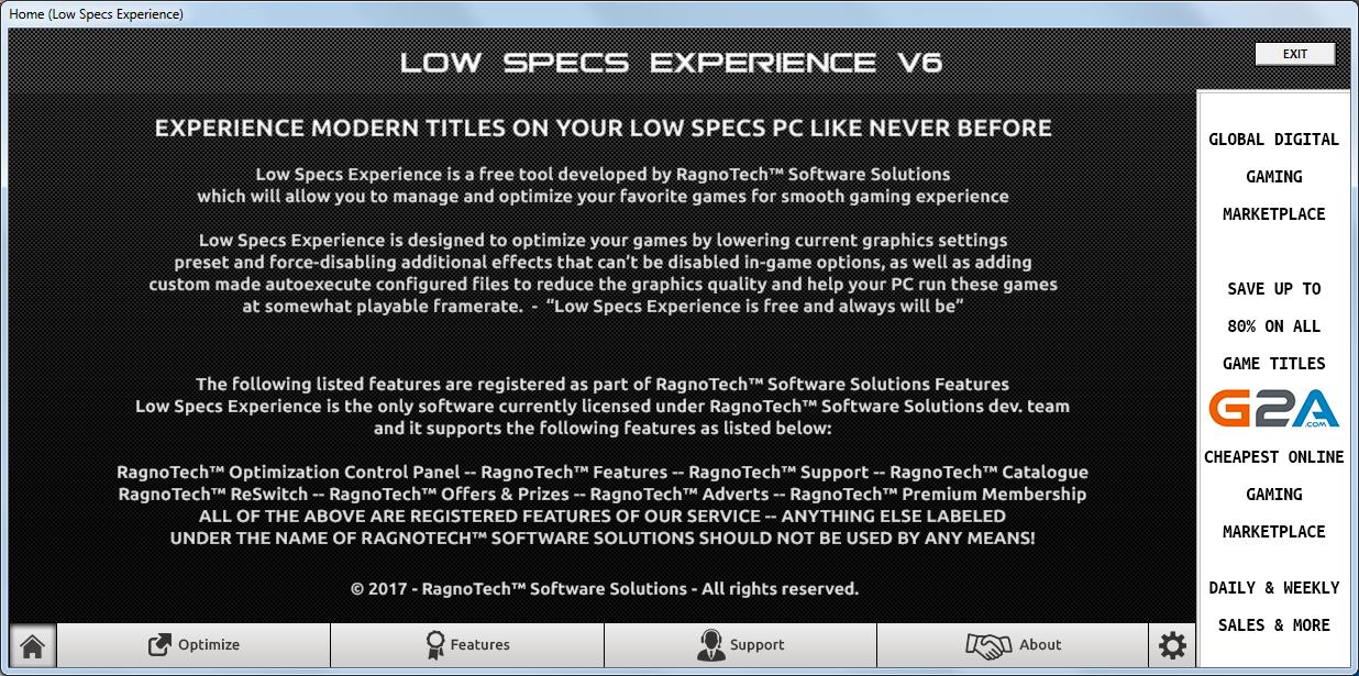 low specs experience pc download